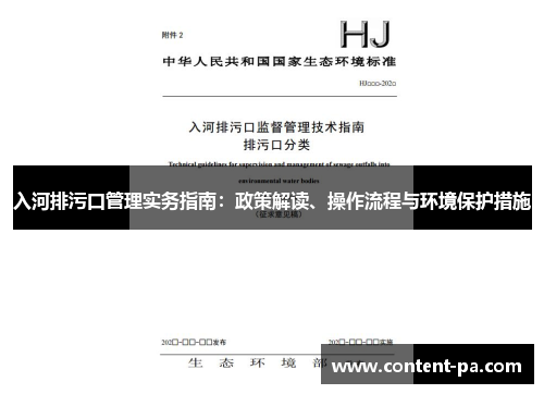 入河排污口管理实务指南：政策解读、操作流程与环境保护措施