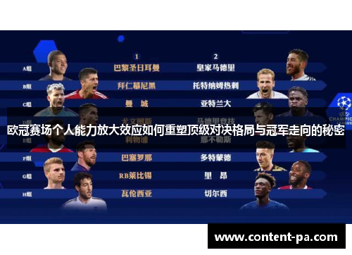 欧冠赛场个人能力放大效应如何重塑顶级对决格局与冠军走向的秘密