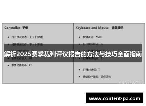 解析2025赛季裁判评议报告的方法与技巧全面指南